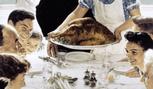 Norman Rockwell Painting of Thanksgiving
